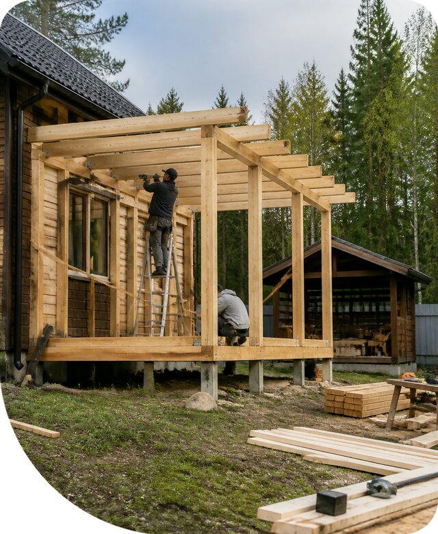 Строительство пристроек и построек на участке в Клинцах